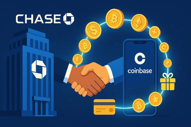 JPMorgan Chase 与 Coinbase 宣布在加密货币上进行合作#Chase #Coinbase #消息[businesswire] 7月31日， 摩根大通 与 Coinbase 宣布建立战略合作伙伴关系，合作初期阶段将为双方共同客户提供以下新功能