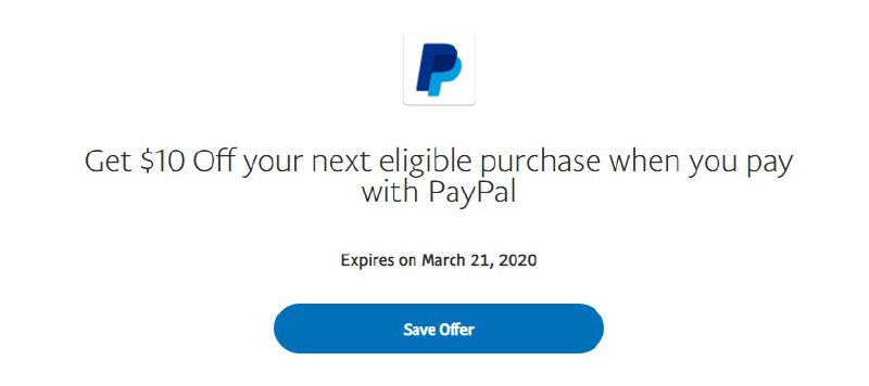 (YMMV) Free $5/$10 From PayPal 👉🏿 $10