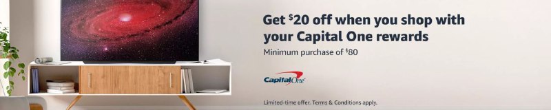 Amazon满$80减$20，需要用Capital One点数支付一部分#Amazon #CapitalOne❶ 点击下面这个链接绑卡