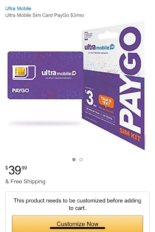 UltraMobile PayGo $3已经在Amazon 开卖#UltraPayGo👉🏿 卡介绍