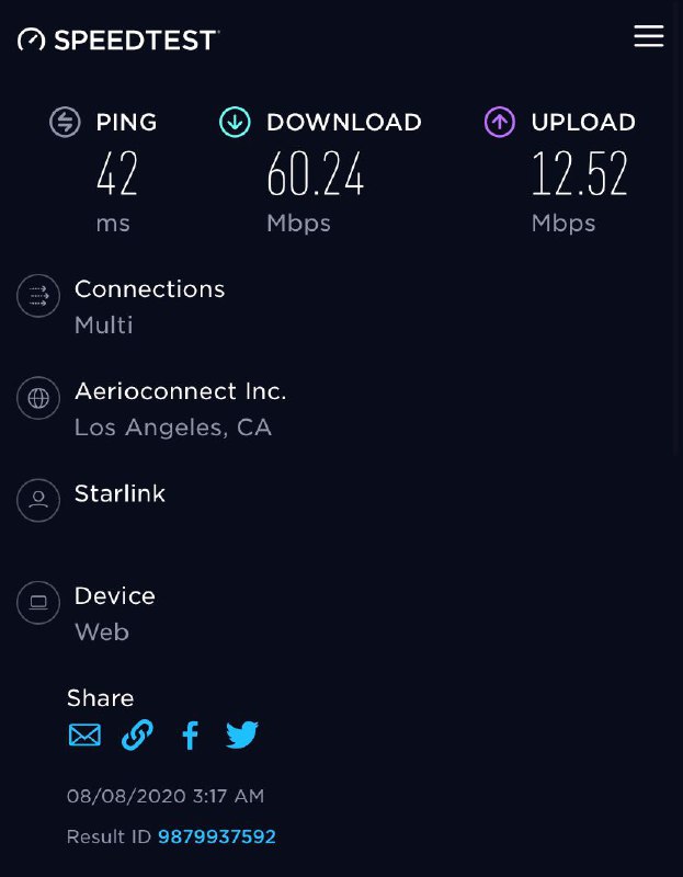 Starlink测速延迟18ms下载102.88Mbps#SpaceX #Starlink #星链🆕6/20/21更新