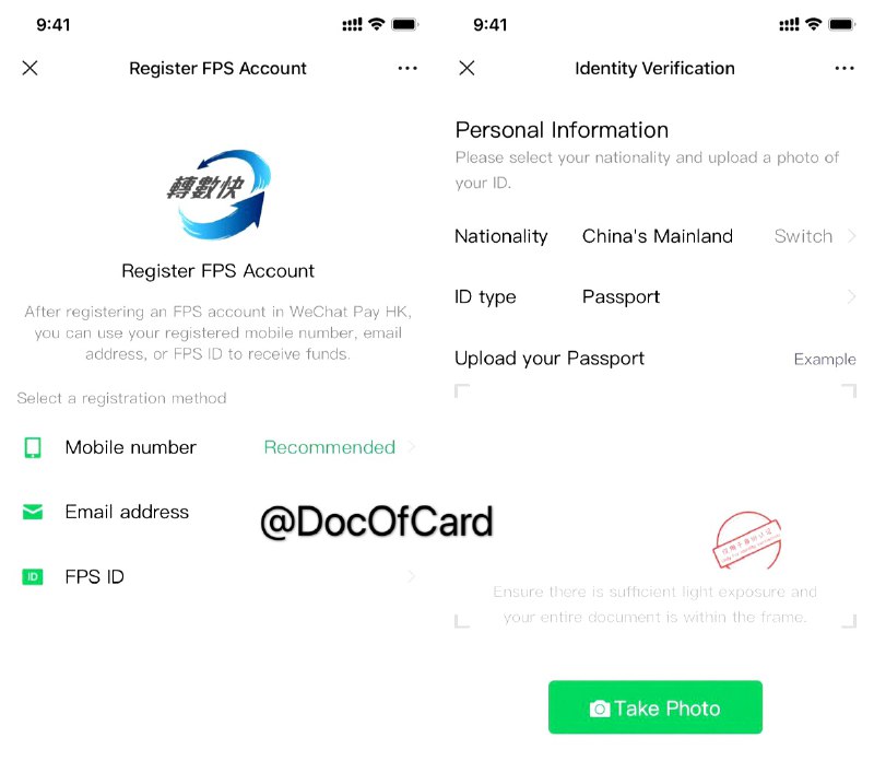 WeChat Pay (HK) FPS允许大陆护照实名了#WeChatPayHK🆕1/21/22更新