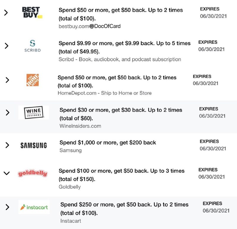 AmEx Platinum新增多种实用offer#AmEx #金属卡👉🏿 群友[DP]AmEx offer为platinum持卡用户推出多种实用购物offer，如