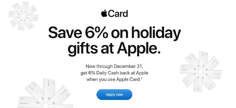 Apple 消费可以获得 6% 返现，截止12/31👉🏿 
