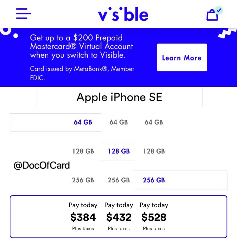 Visible iPhone SE 2020 最低$148+税#Visible #iPhone🆕更新