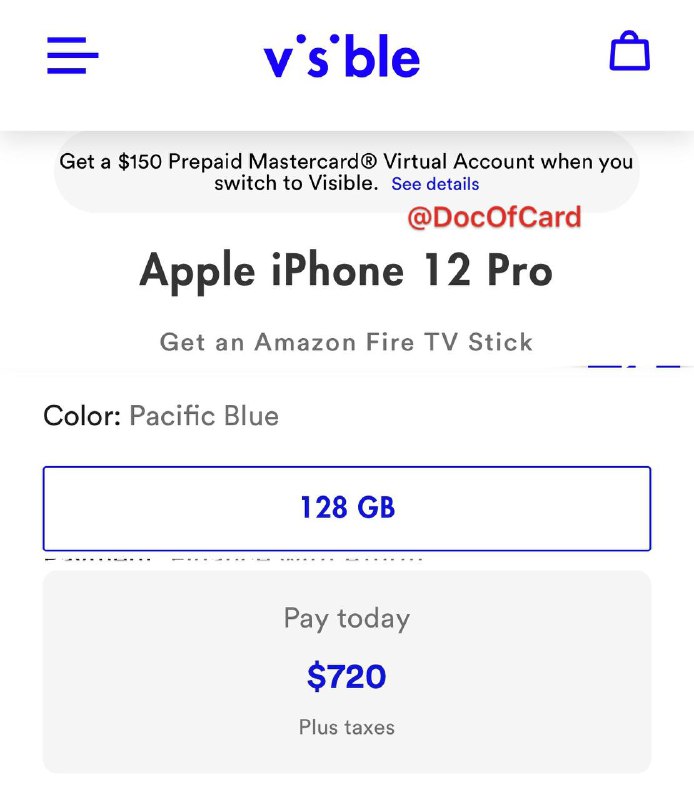 Visible iPhone 12 Pro $720返$150 $200#Visible #iPhone🆕5/19更新