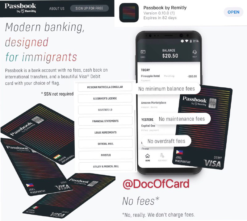 美国数字银行Passbook by Remitly#Passbook #Remitly #数字银行🆕2/21/23更新
