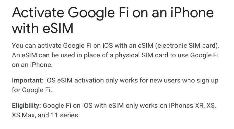 Google Fi officially supports iPhone eSIM#GoogleFi #iOS #eSIM👉🏿 iOS eSIM activation only works for new users who sign up for Google Fi.👉🏿 