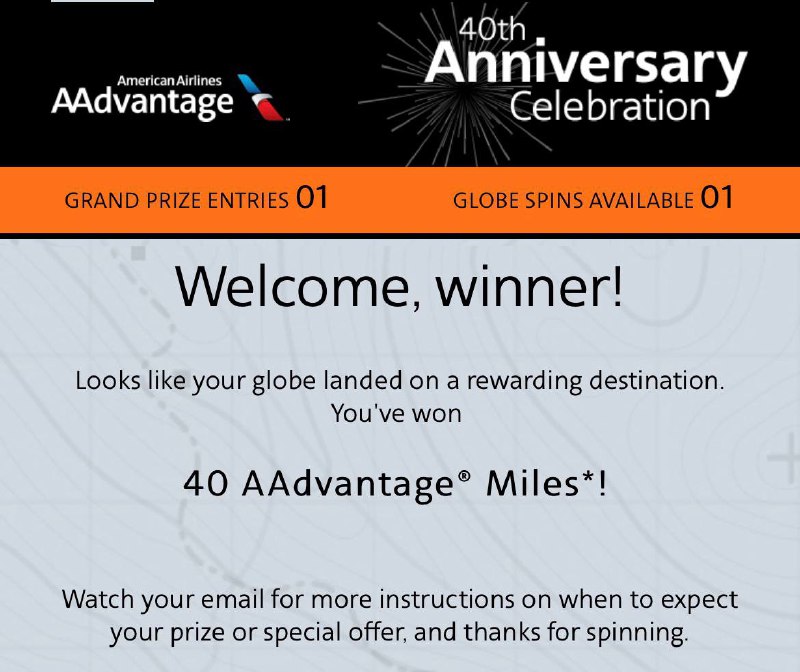 AA常旅客40周年抽奖活动#AA #活动🆕6/27更新