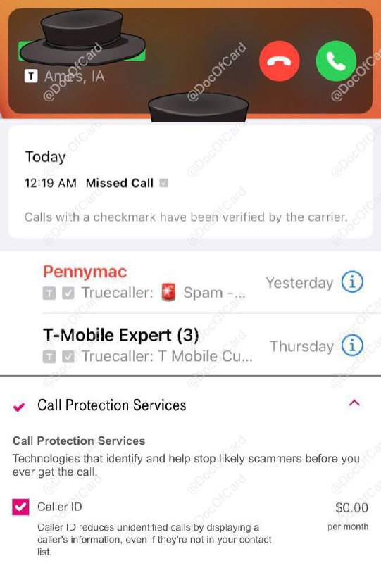 开启 T-Mobile (Incoming) Caller ID#TMobile #CallerID开启后效果如图