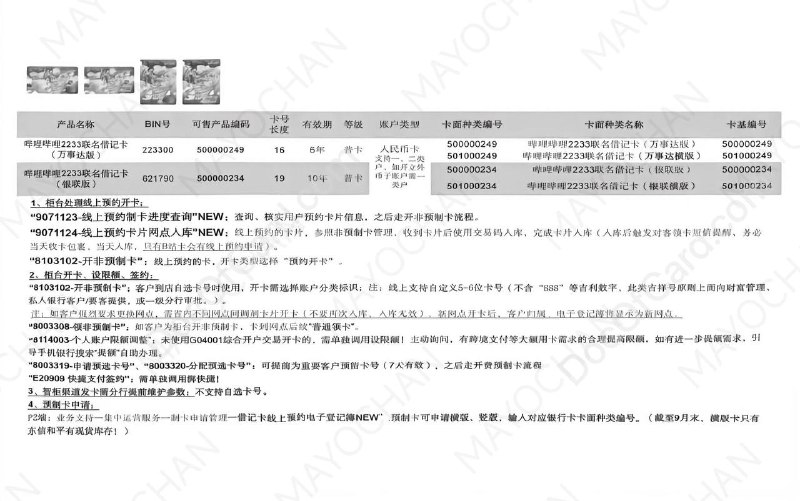有关网申中国银行2233联名借记卡激活的提示 #中行中行 2233卡 第一批网申的卡板已陆续到达网点，进度可以参考 中国银行哔哩哔哩联名卡号查询方法 查询