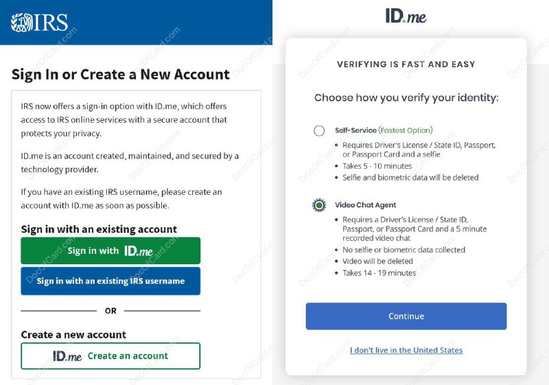 通过 ID.me 验证注册 IRS 官网账号#ID.me #IRS #ITINIRS 官网今年1月份的时候更新了账号注册流程，原注册方式SP验证比较难，现在可以通过 ID.me 视频验证的方式注册了✔️ 