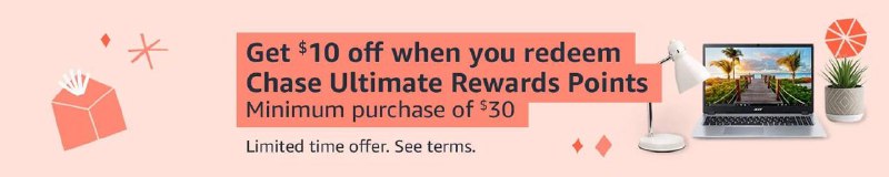 [YMMV] Amazon Chase UR $10 off $30#Amazon #Chase截止日期