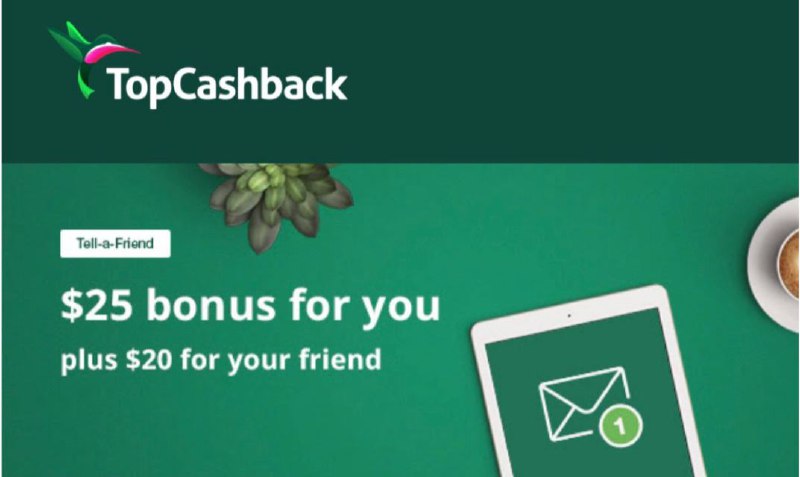 TopCashback 新户邀请奖励$20#TopCashback活动时间
