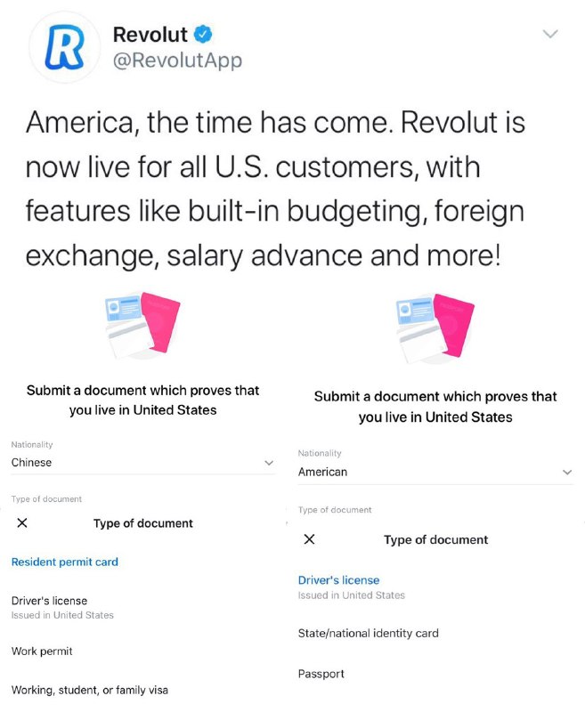 Revolut 正式上线美国#RevolutUS #金属卡🆕7/13/21更新