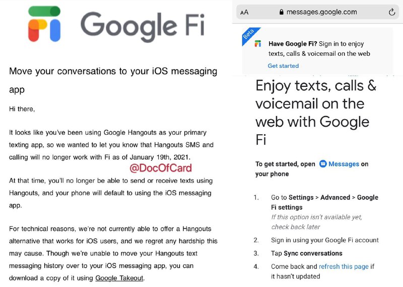 #Hangouts #GoogleFi🆕Hangouts no longer works for SMS/MMS text messages, voice calls, or voicemail with Google Fi.🆕 
