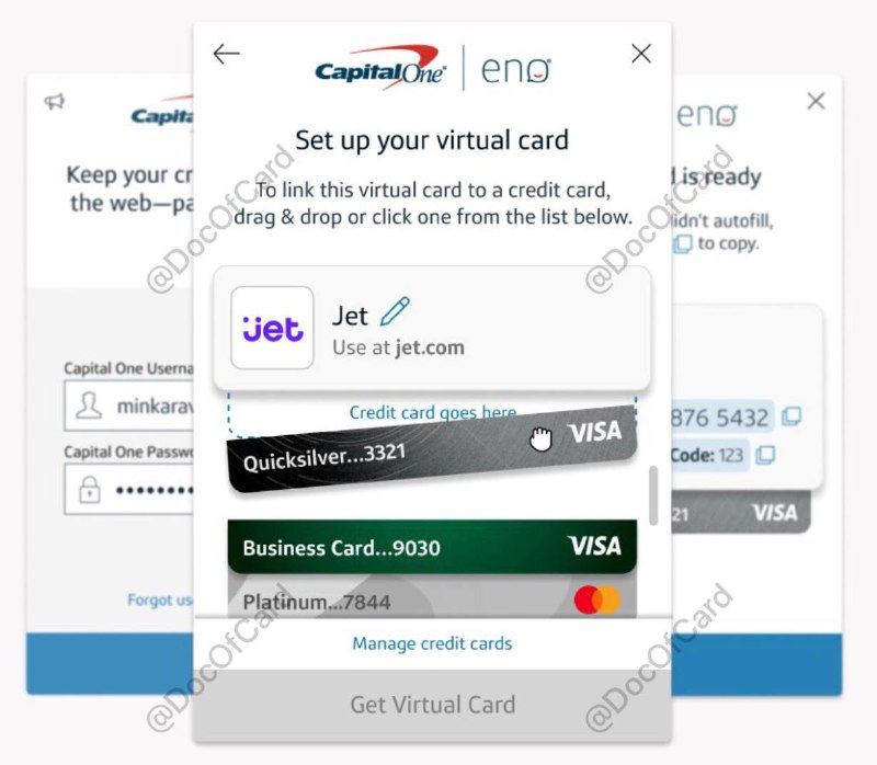 Capital One (US) 虚拟卡#CapitalOne #虚拟卡👉🏿 Capital One通过浏览器插件Eno提供虚拟卡服务✅ 