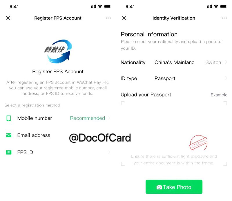 WeChat Pay (HK) FPS允许大陆护照实名了#WeChatPayHK🆕1/21/22更新