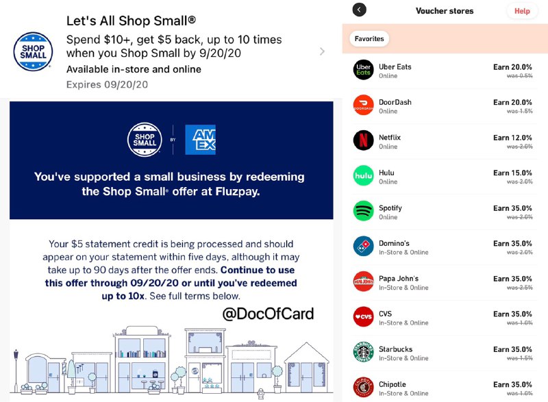 用Fluz薅AmEx Shop Small $50羊毛#AmEx #offer #Fluz🆕9/13更新