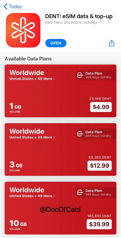 DENT数据漫游eSIM介绍#DENT #eSIM #漫游卡🆕11/27更新