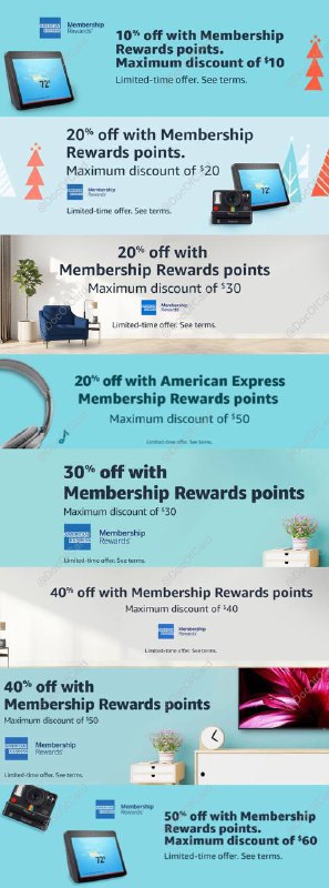 [YMMV] Amazon AmEx MR 10%/20%/30%/40%/50% off#Amazon #AmEx截止日期