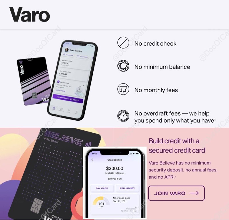 Varo Bank数字银行、押金卡#Varo #数字银行成功