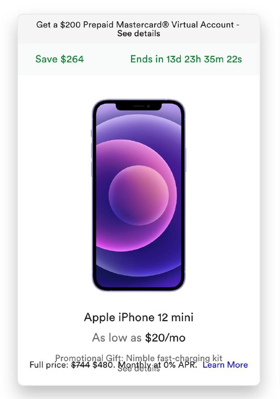 Visible iPhone 12 Mini $480返$200#Visible #iPhone更新