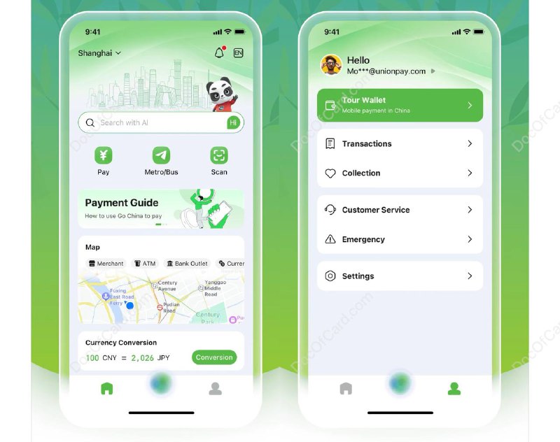 银联推出 Nihao China app 供外国游客使用#银联 #NihaoChina • 使用要求定位中国大陆 • +86 注册要实名，其他的不用 • 短信验证码很慢 • 提供绑卡/充值 QR 付款、游客 eSIM、地铁/公交二维码等服务 • 云闪付套皮，用+86注册可以当成云闪付的双开版，适用于绑定+86号码开户的香港卡 ✔️ 