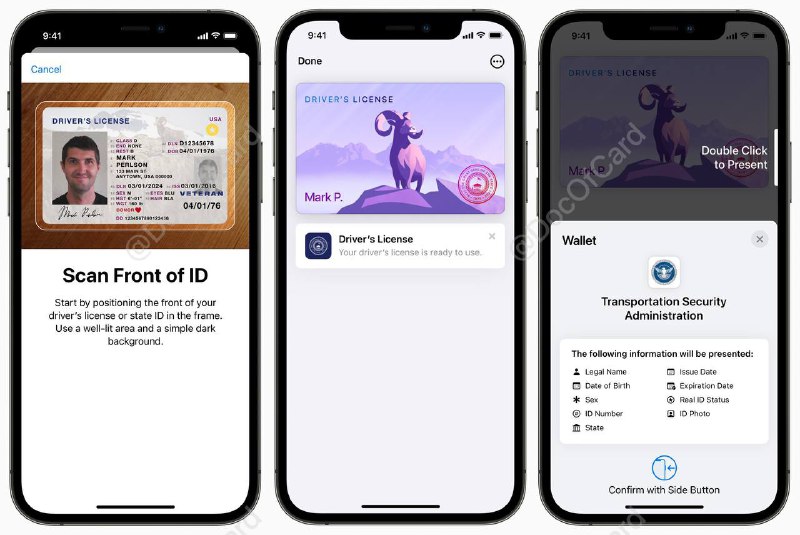 Apple Wallet 将上线美国州 ID 和驾照#AppleWallet #消息👉🏿 苹果今日[宣布]，Apple Wallet 将上线 Arizona 和 Georgia 的州ID和驾照，Connecticut, Iowa, Kentucky, Maryland, Oklahoma, Utah将在随后上线，但无时间表 • 将州 ID 或驾照添加到 Apple Wallet，需要扫描实体卡并拍摄自拍照，并按要求完成一系列面部和头部动作 • TSA 将在参与的机场为Apple Wallet 州ID 或驾照启用特定的安全检查通道 • 向 TSA 出示Apple Wallet 州ID 或驾照需要 Face ID 或 Touch ID 授权 • 目前，苹果已为[美国]、[加拿大]部分学校上线了 Apple Wallet Student ID相关