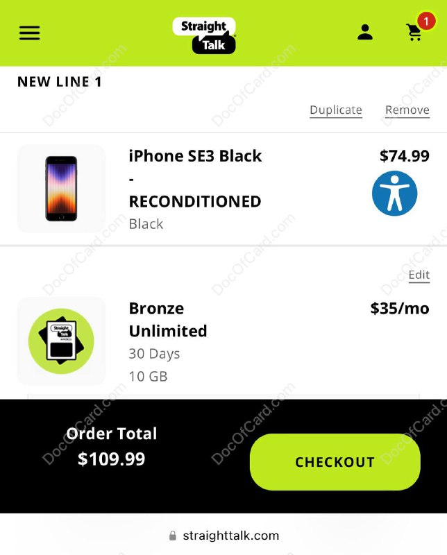 StraightTalk iPhone SE 3 翻新版 $74.99#StraightTalk #iPhone • iPhone SE 2022 翻新机 $74.99 + 税 • 一个月月租 $35 • 通过 TopCashBack 购买 12.12% 返现 • 收到手机后，用 IMEI 在 官网 激活并设置账号 (刚激活没有信号可以等等) • StraightTalk 手机 60 天自动解锁，解锁后才能安装其他运营商 eSIM • 不是最好的价格，不急可以等黑五✔️@DocOfCard_channel / 手机卡合集