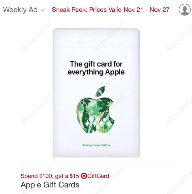 #deal #BlackFriday #AppleGC #Target✅ target.com/p/-/A-80950057时间