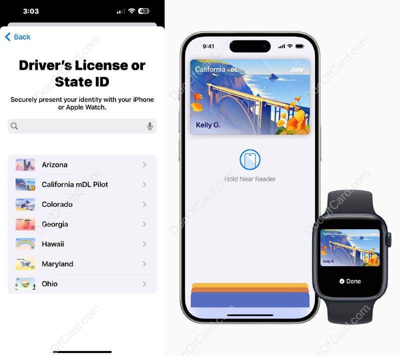 加州驾照上线 Apple Wallet#AppleWallet #驾照 #DL2021年9月，苹果 [宣布] Apple Wallet 上线美国州 ID 和驾照，目前已经上线的有 Arizona, California, Colorado, Georgia, Hawaii, Maryland, Ohio，即将上线的有 Montana, New Mexico 和 West Virginia苹果还 宣布 ，用户将很快能够亲自出示他们的钱包应用程序 ID，用于特定服务，包括 CLEAR、MyChart 和 Uber Eats 应用程序也将很快支持该功能日本已经签署了将 My Number Card 引入 Apple Wallet，预计于 2025 年春季实现，这将是 Apple Wallet 中 ID 的首次国际扩张 • 将州 ID 或驾照添加到 Apple Wallet，需要扫描实体卡并拍摄自拍照，并按要求完成一系列面部和头部动作🚊🚎 • 交通联合卡 • Apple Pay交通卡✔️@DocOfCard_channel / 其他合集