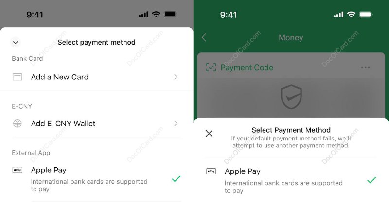微信主扫、被扫、小程序、九宫格、第三方 App/H5 跳转等都可以 Apple Pay 了#WeChat Pay #Apple Pay • 支付宝什么时候支持 Apple Pay 呢？ • Apple Pay 什么时候支持 微信 / 支付宝 呢🔗相关